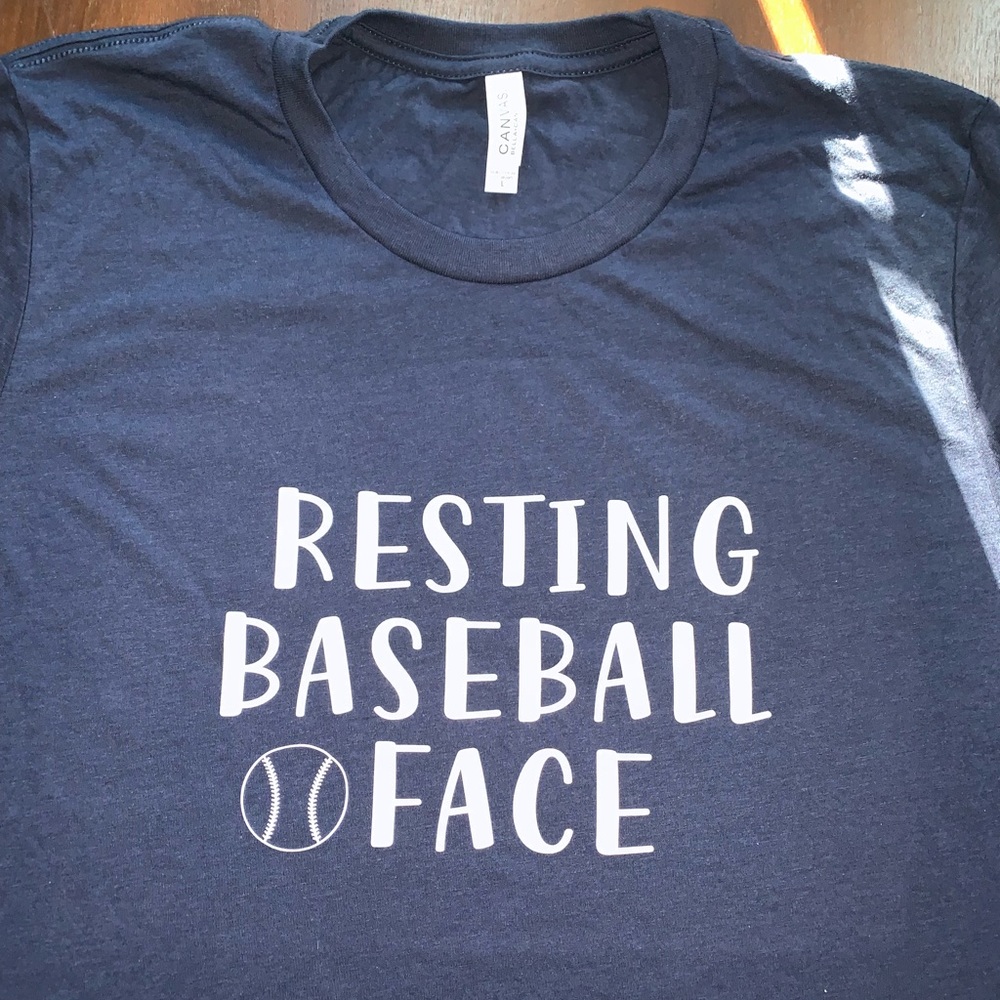Large Resting Baseball Face Tshirt